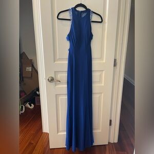 Faviana Royal Blue Sleeveless Evening Gown Prom Dress